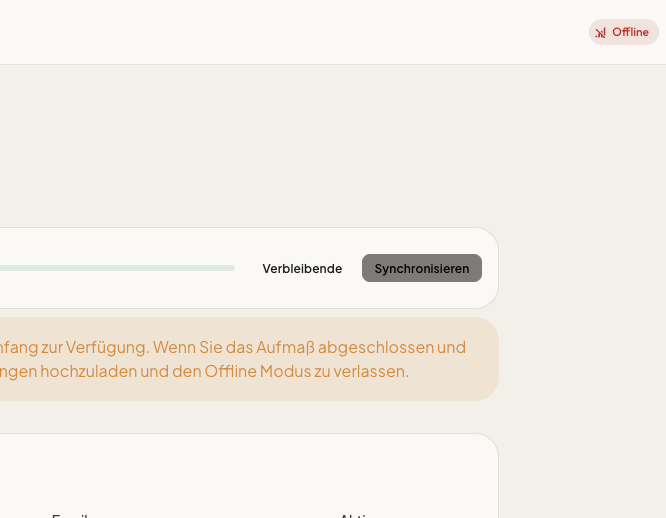 Team synchronisieren — auch offline